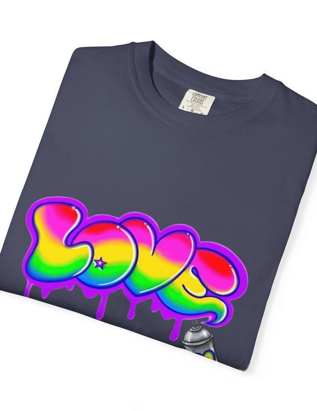 Graffiti Love T-Shirt – Rainbow Spray Paint Drip Tee