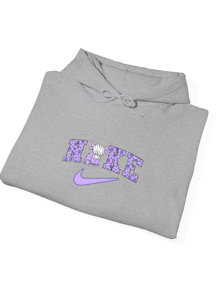 Cute Highland Cow Nike Inspired Hooded Sweatshirt