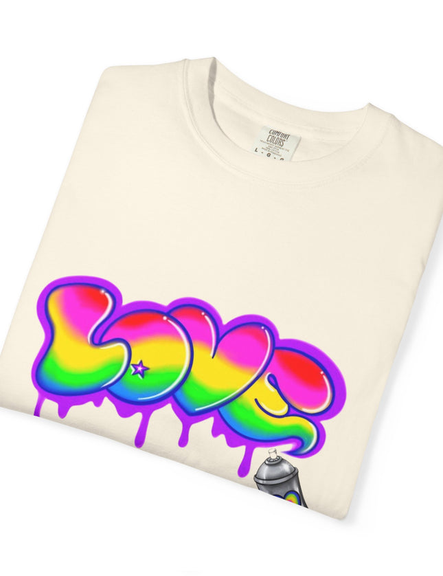 Graffiti Love T-Shirt – Rainbow Spray Paint Drip Tee