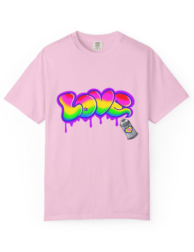 Graffiti Love T-Shirt – Rainbow Spray Paint Drip Tee