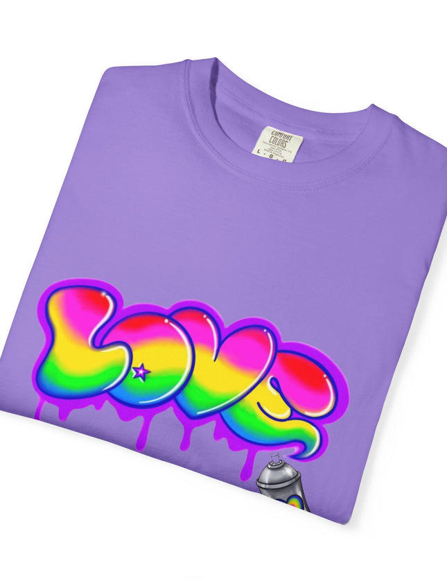 Graffiti Love T-Shirt – Rainbow Spray Paint Drip Tee