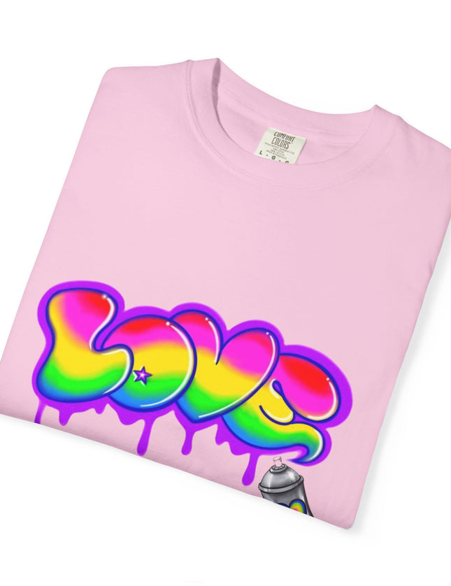 Graffiti Love T-Shirt – Rainbow Spray Paint Drip Tee