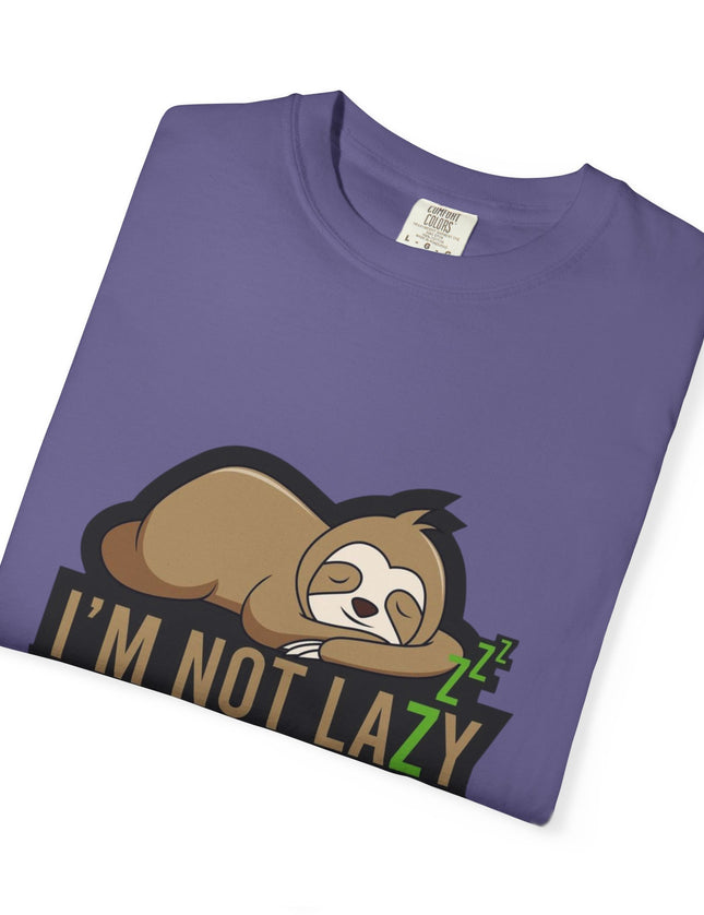 I’m Not Lazy I Just Work Hard to Rest T-Shirt – Funny Sloth Graphic Tee