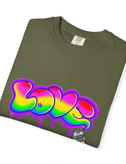 Graffiti Love T-Shirt – Rainbow Spray Paint Drip Tee
