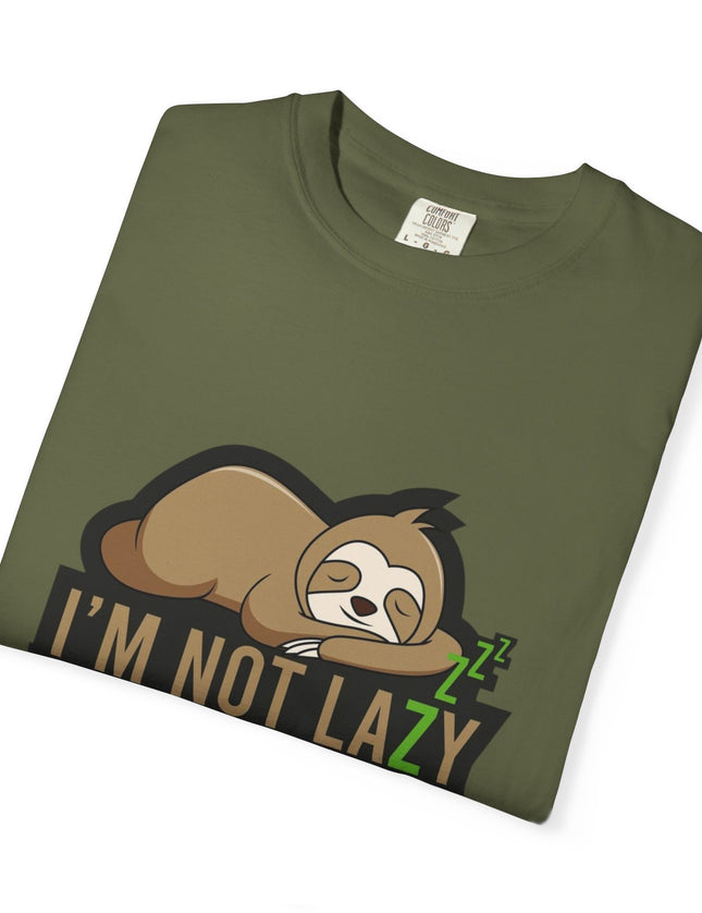 I’m Not Lazy I Just Work Hard to Rest T-Shirt – Funny Sloth Graphic Tee