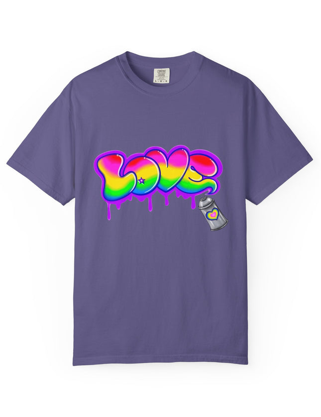 Graffiti Love T-Shirt – Rainbow Spray Paint Drip Tee
