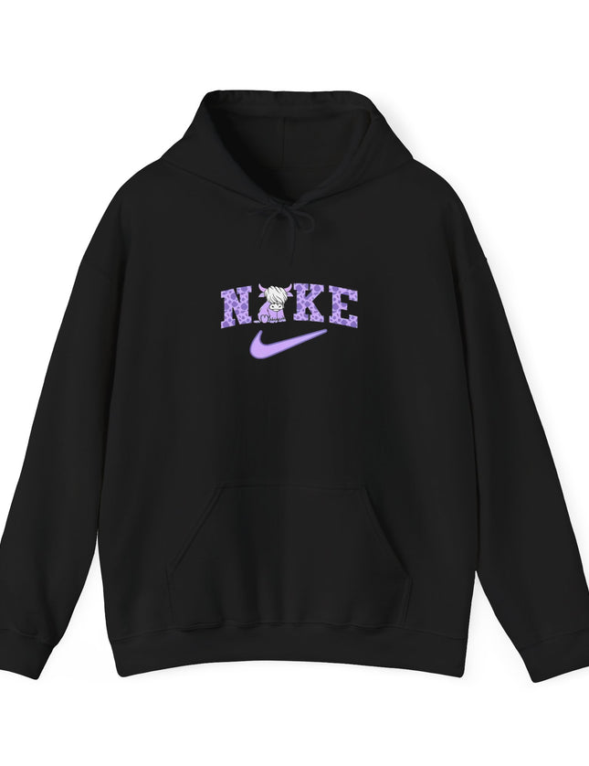 Cute Highland Cow Nike Inspired Hooded Sweatshirt