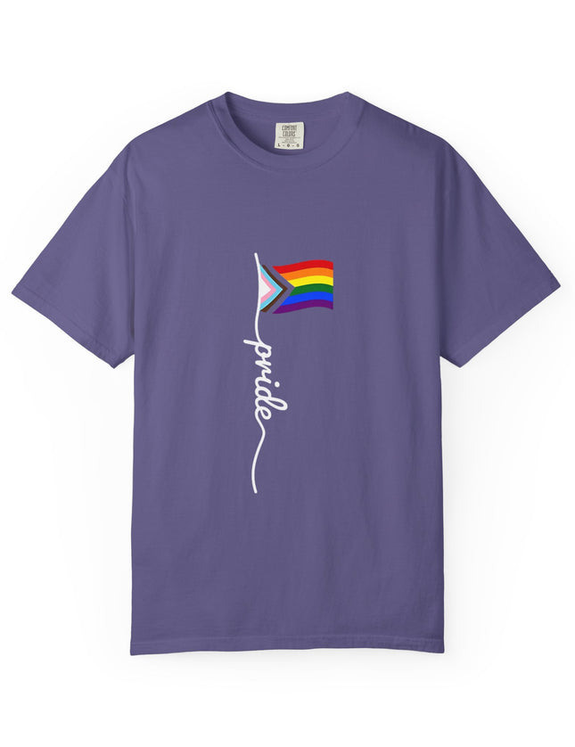 UtopiTees LGBT pride purple graphic t-shirt – progressive rainbow flag pride tee