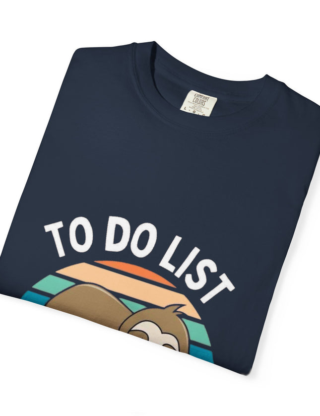To Do List Nothing T-Shirt – Funny Lazy Sloth Graphic Tee