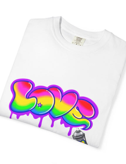 Graffiti Love T-Shirt – Rainbow Spray Paint Drip Tee
