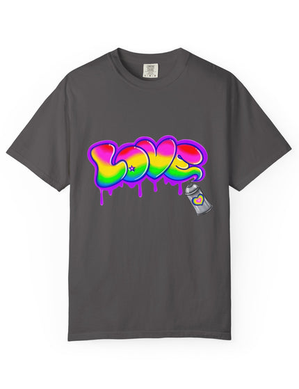 Graffiti Love T-Shirt – Rainbow Spray Paint Drip Tee