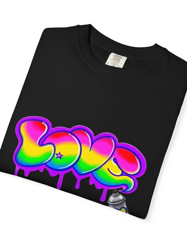 Graffiti Love T-Shirt – Rainbow Spray Paint Drip Tee
