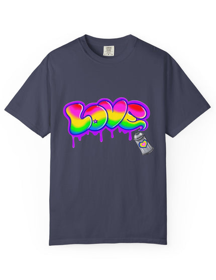 Graffiti Love T-Shirt – Rainbow Spray Paint Drip Tee