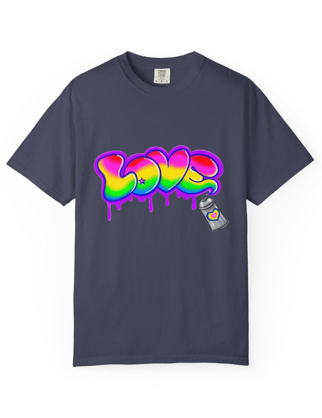 Graffiti Love T-Shirt – Rainbow Spray Paint Drip Tee