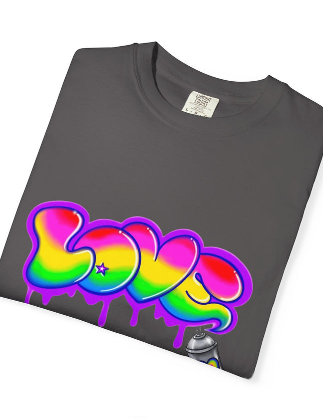 Graffiti Love T-Shirt – Rainbow Spray Paint Drip Tee