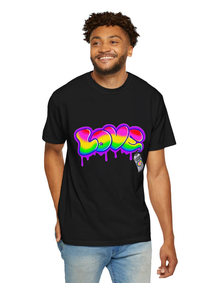 Graffiti Love T-Shirt – Rainbow Spray Paint Drip Tee
