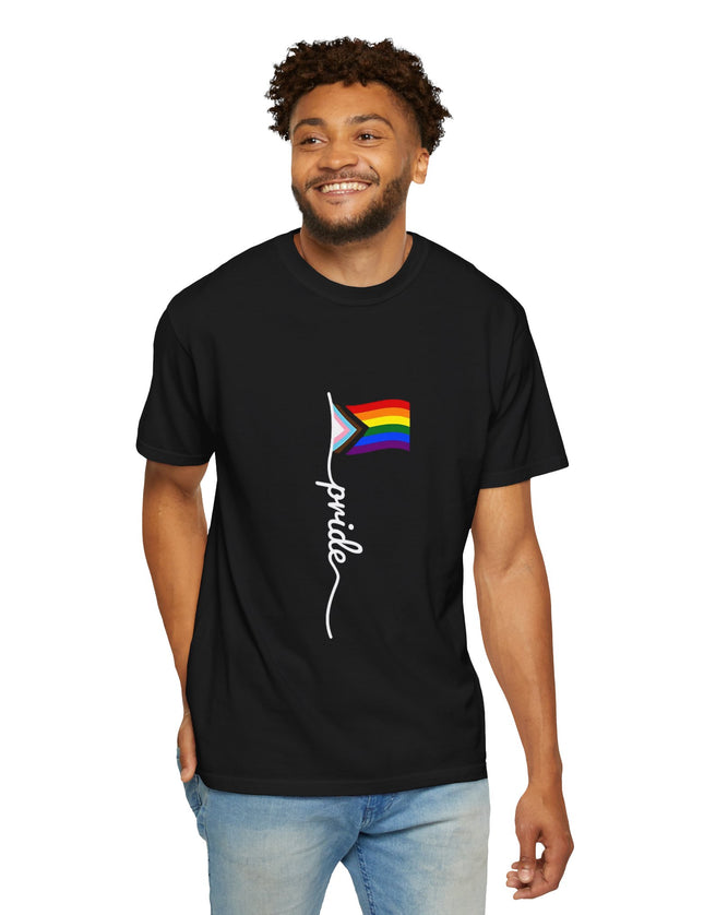 UtopiTees LGBT pride black graphic t-shirt – progressive rainbow flag pride tee
