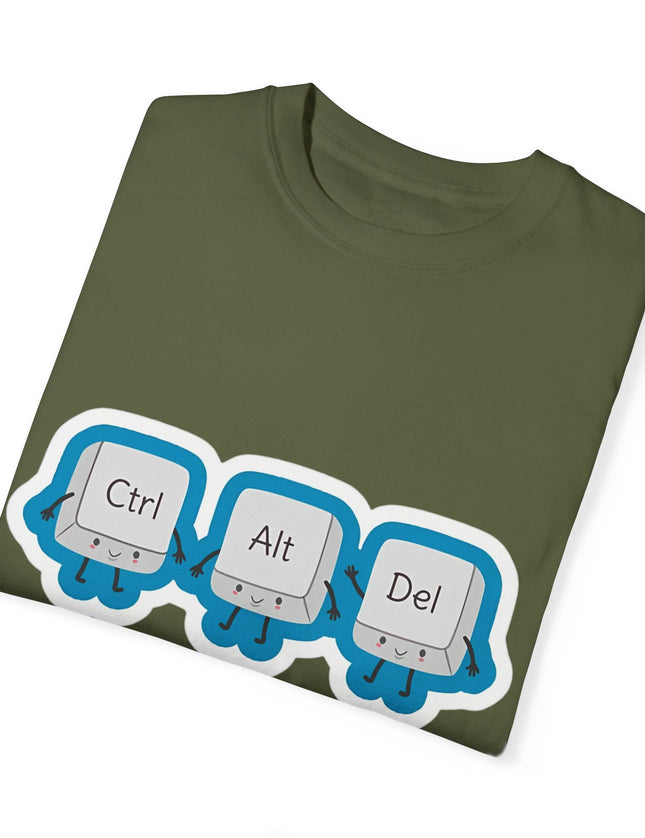 Ctrl Alt Del T-Shirt – Task Manager Trio in Action