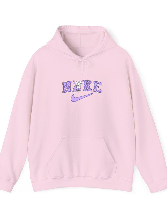 Cute Highland Cow Nike Inspired Hooded Sweatshirt