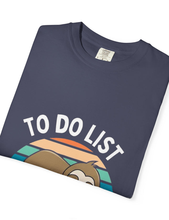 To Do List Nothing T-Shirt – Funny Lazy Sloth Graphic Tee