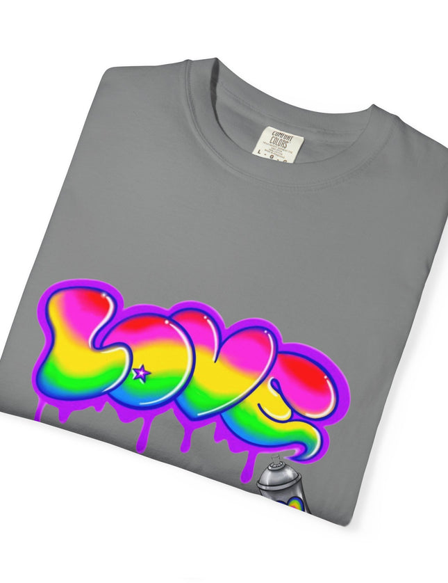 Graffiti Love T-Shirt – Rainbow Spray Paint Drip Tee