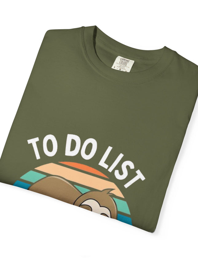 To Do List Nothing T-Shirt – Funny Lazy Sloth Graphic Tee