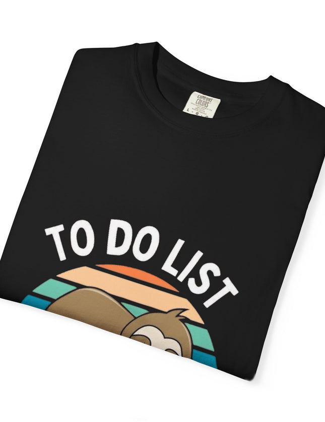 To Do List Nothing T-Shirt – Funny Lazy Sloth Graphic Tee