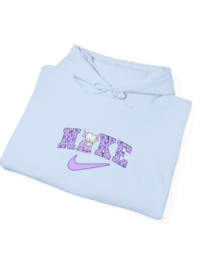 Cute Highland Cow Nike Inspired Hooded Sweatshirt