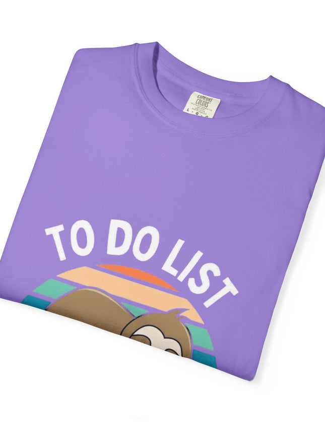 To Do List Nothing T-Shirt – Funny Lazy Sloth Graphic Tee