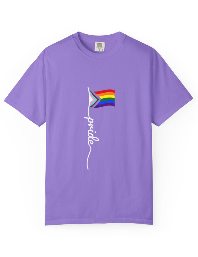UtopiTees LGBT pride purple graphic t-shirt – progressive rainbow flag pride tee