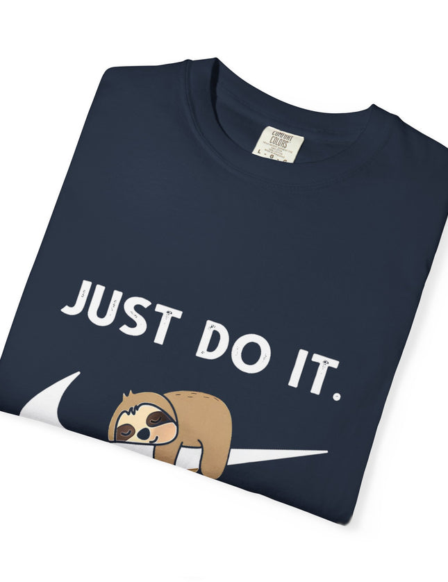 Just Do It… Later T-Shirt – Funny Lazy Nike Parody Tee