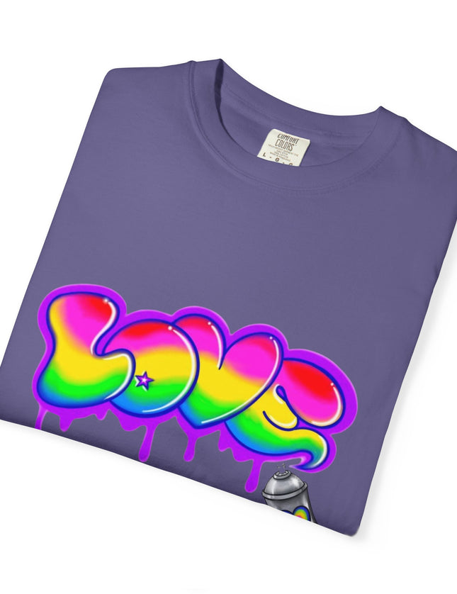 Graffiti Love T-Shirt – Rainbow Spray Paint Drip Tee