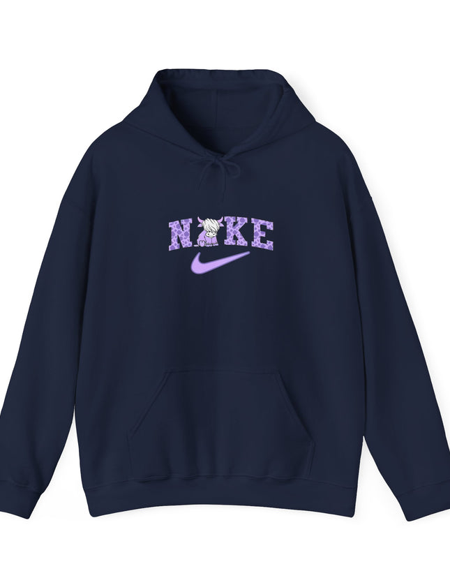 Cute Highland Cow Nike Inspired Hooded Sweatshirt