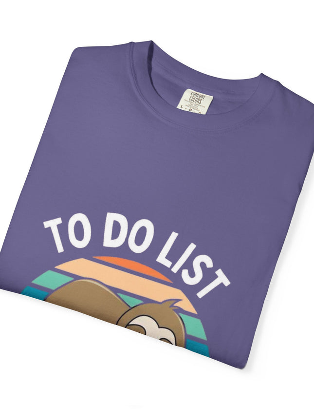 To Do List Nothing T-Shirt – Funny Lazy Sloth Graphic Tee